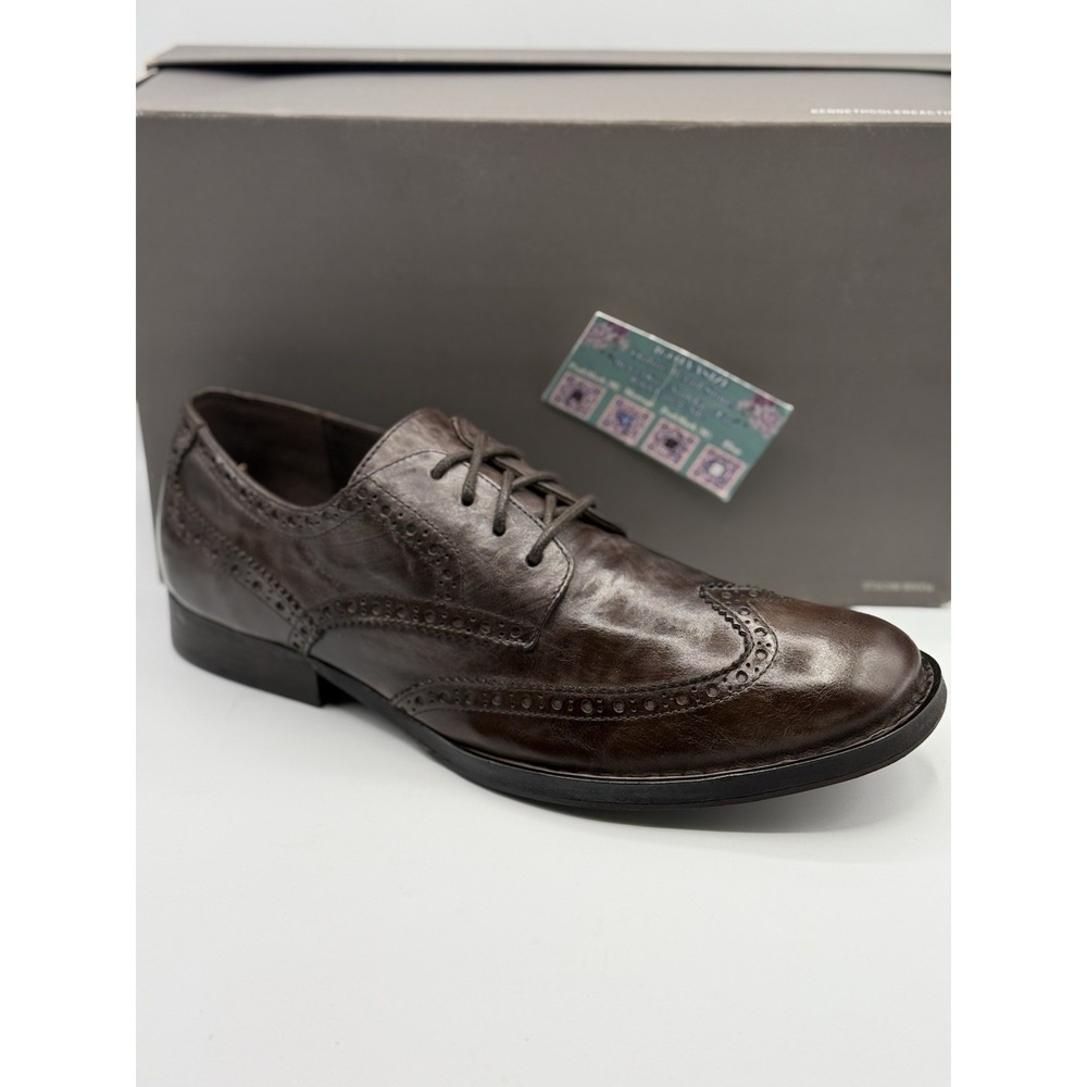 Born Crown Aston Vintage Brown Oxford Dress Shoes for Men, Size 11